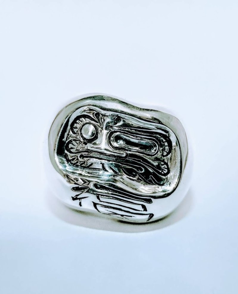 Distorted　Daruma Ring by GRYPHON - 戒指 - 純銀 銀色