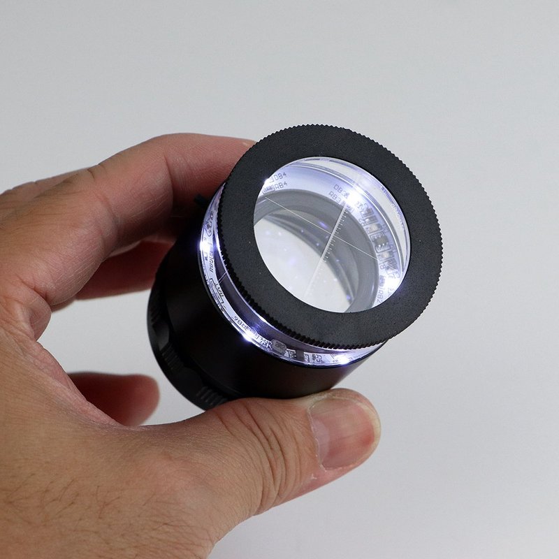 10x/40D/28mm LED充電式消色差量測型高倍放大鏡 N452 - 其他書寫用具 - 玻璃 黑色