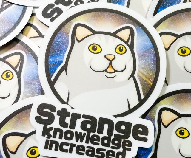 ミーム - 奇妙な知識を追加した猫 ミーム猫 - マットで厚い