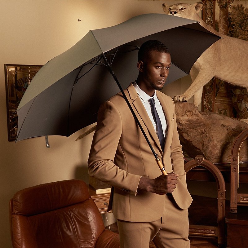 VENTUS Classic Fantastic Umbrella-27" Gentleman Umbrella Hereditary Grey - Umbrellas & Rain Gear - Polyester Gray