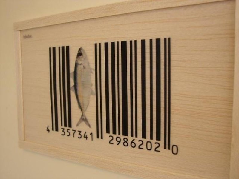 Fish barcode - ウォールデコ・壁紙 - 木製 