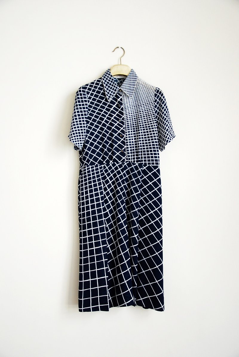 Ancient grid grid dress - One Piece Dresses - Other Materials 