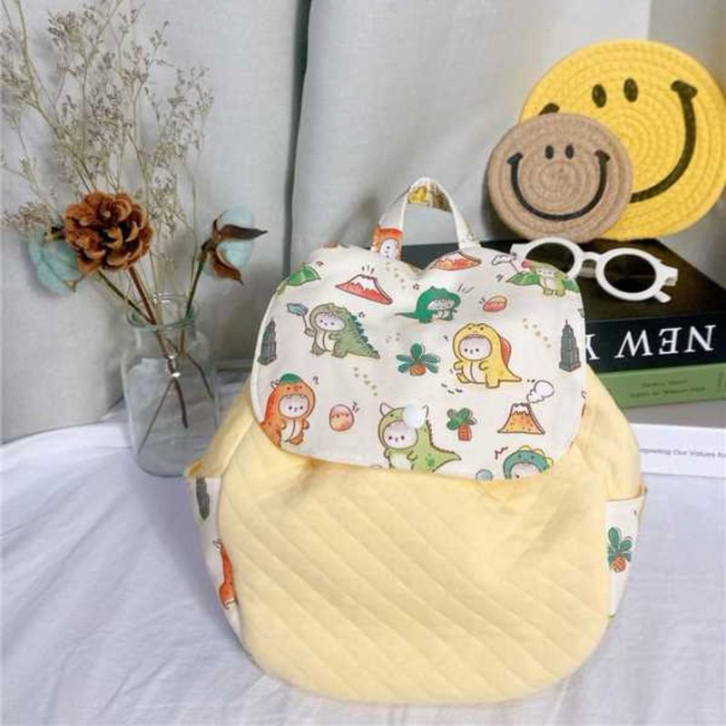 Big smile happy handmade-baby outing bag - Backpacks & Bags - Cotton & Hemp Multicolor
