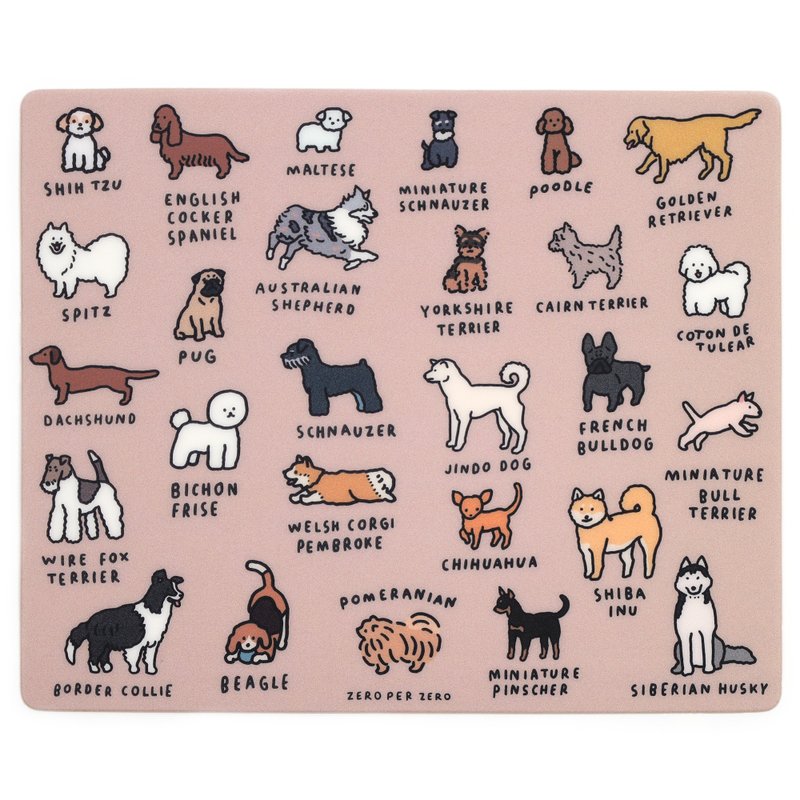 Mouse Pad Dog Illustrated Book - Mouse Pads - Resin 