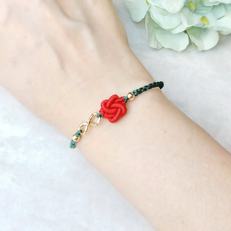 Concentric Knot Bracelet Customized Bracelet Girls’ Bracelet Girls’ Bracelet TB034 - Bracelets - Polyester Red
