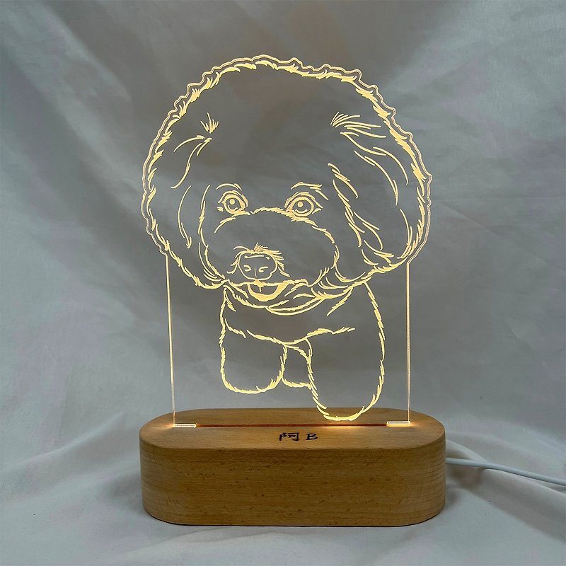 【香港製作】寵物夜燈 | 毛孩夜燈 | 客製化夜燈 | 寵物紀念 - 其他 - 壓克力 