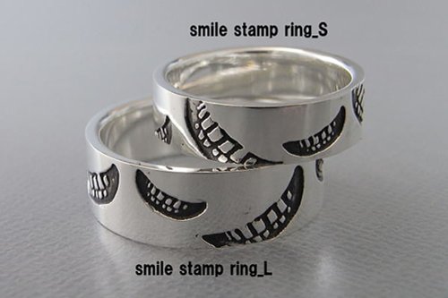 smile stamp ring_L ( s_m-R.11) 微笑笑印銀環戒指指环對jewelry