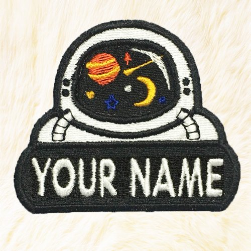 24PlanetsStudio Astronaut Personalized Iron on Patch Your Name Your Text Buy 3 Get 1 Free