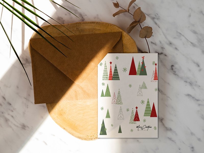 ロココイチゴWELKIN手作りクリスマスカード/クリスマスカード統合クリスマスツリー[CM17078] - カード・はがき - 紙 