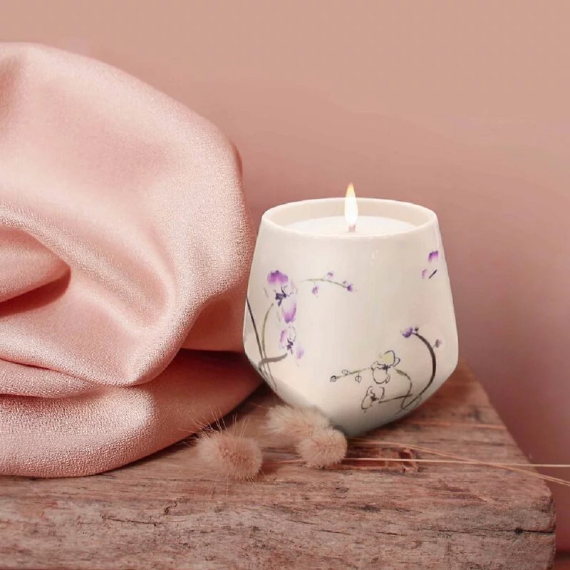 [Valentine’s Day 24H Fast Shipping] STAROMA Prayer Sky Lantern Fragrance Candle-Love Flowering Period - Candles & Candle Holders - Pottery White
