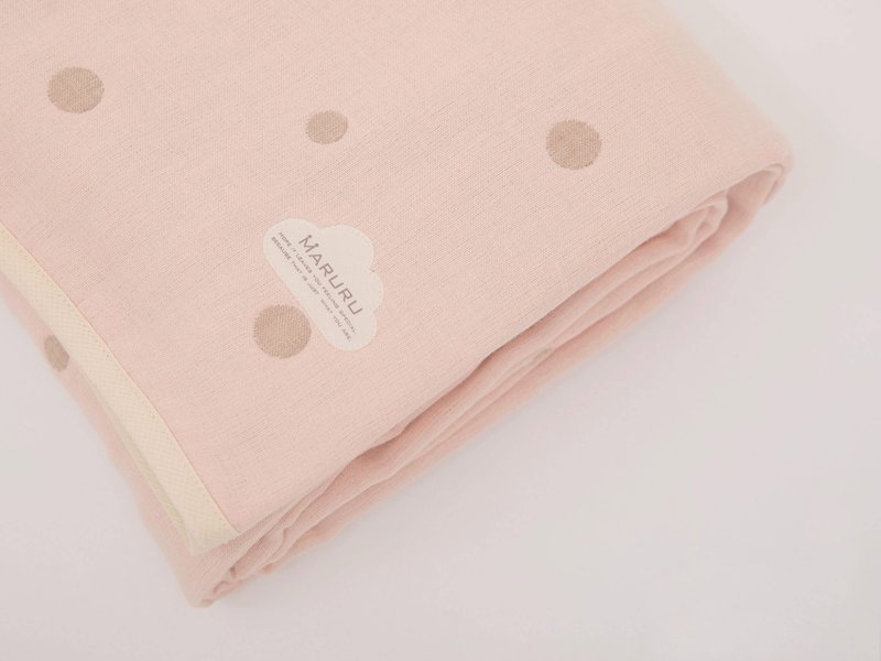 Made in Japan five layers of gauze quilt adult quilt baby pink XL - Blankets & Throws - Cotton & Hemp Pink