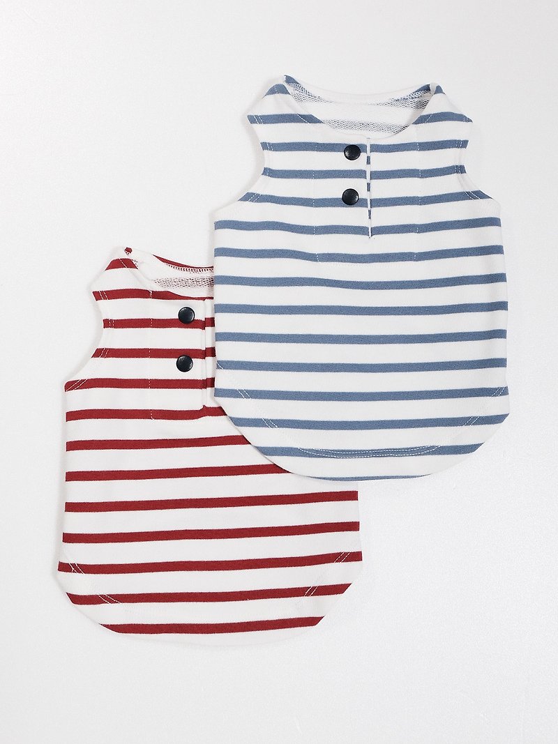 chacha.metyou / French Striped Vest / Dog Meow Meow - Clothing & Accessories - Cotton & Hemp 