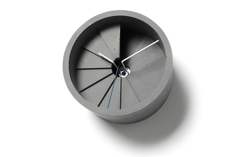 4th Dimension Wall Clock (Blue/Grey) - นาฬิกา - ปูน สีเทา