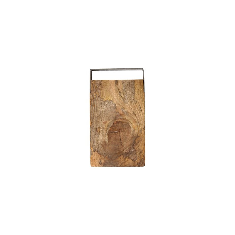 CUTTING BOARD 17 x 27 Stainless Steel Handle Wooden Conditioning Chopping Board 17 x 27 - Serving Trays & Cutting Boards - Wood Brown