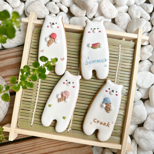 奶油貓烘焙店 Neko Neko Baking Supplies 【DIY烘焙手作課程】【新北市】糖霜餅乾-夏日白熊