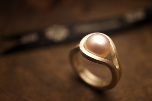 Silversmith 925 純銀 Akoya珍珠戒指 (R72) - 手作
