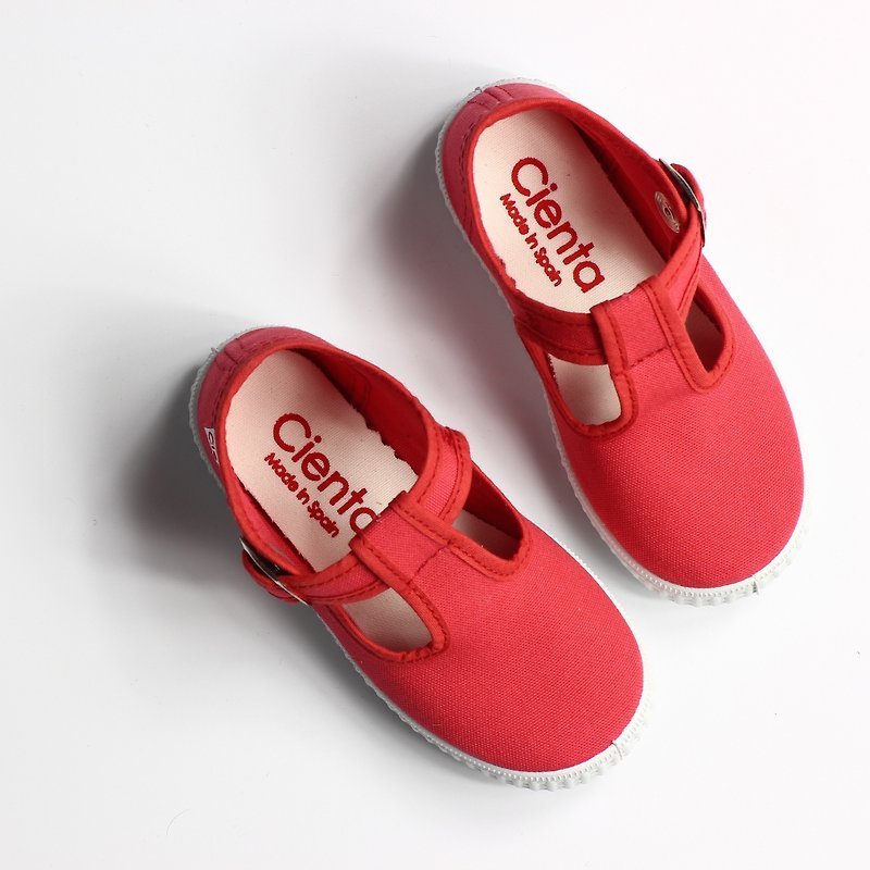 Spanish national red canvas shoes CIENTA 51000 06 children, child size - Kids' Shoes - Cotton & Hemp Red