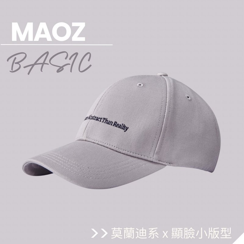 【MAOZ】50 Degree Fog Gray Baseball Cap - หมวก - ผ้าฝ้าย/ผ้าลินิน สีใส