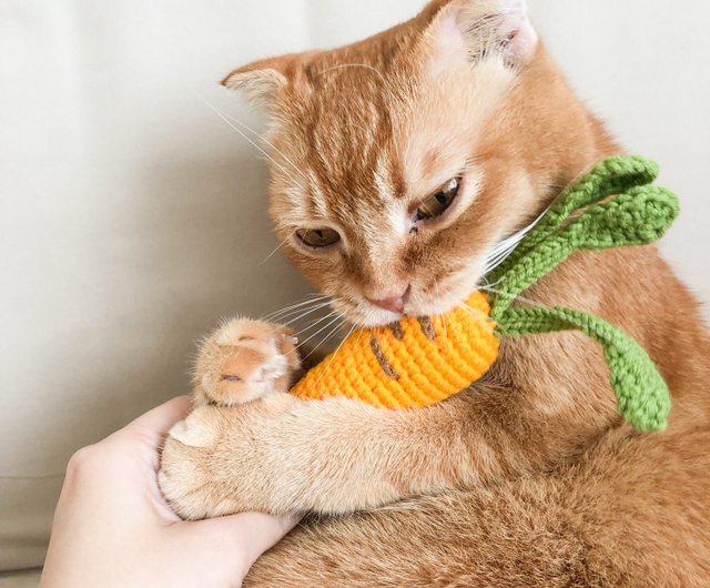 猫のおもちゃ カラフル人参 かぎ針編み キャットニップ キャットニップト ショップ Tatacat97 Handmade おもちゃ Pinkoi