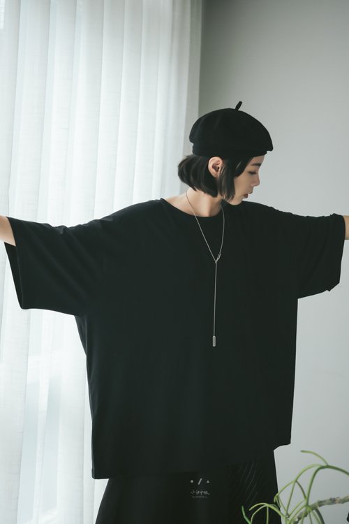 小我私服 ALLGENDER 慵懶墜落感極致寬鬆TEE - 2色 - 墜黑