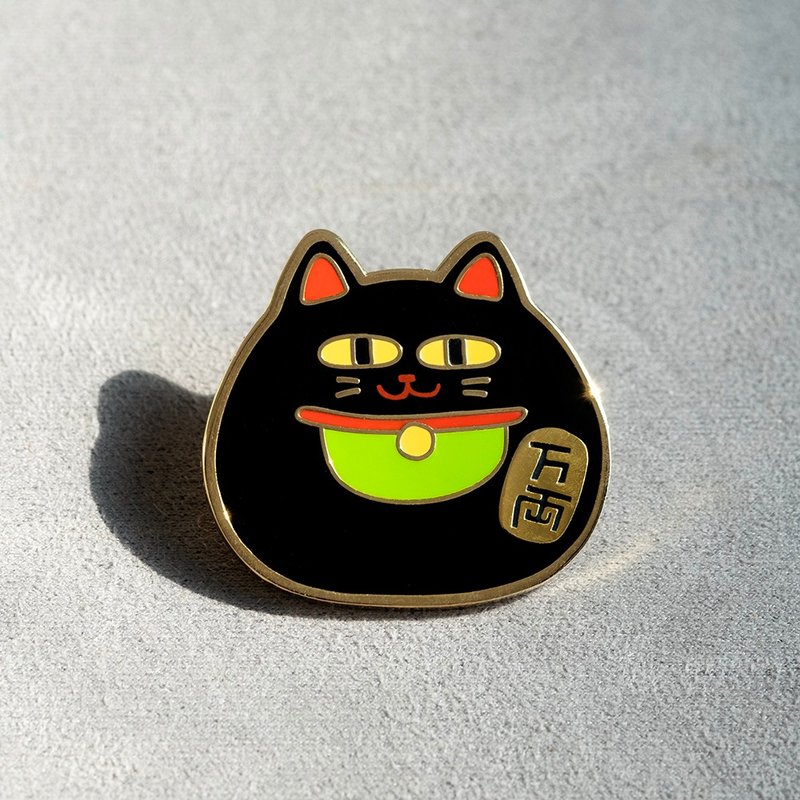 肥仔貓襟章胸針 - 心口針/胸針 - 其他金屬 