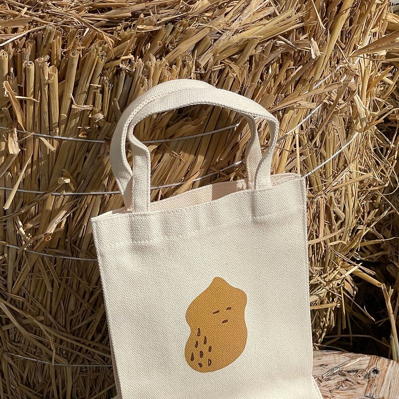 Wordless Peanuts | Small Book Bag - Handbags & Totes - Cotton & Hemp Khaki