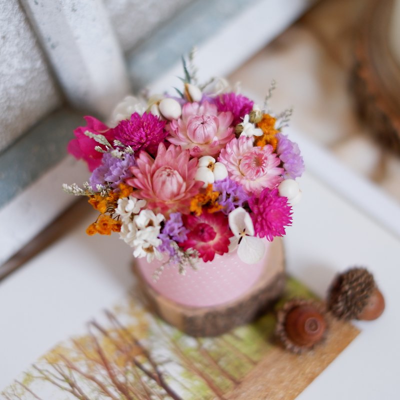 Unfinished | Pastel cake flowers dried flowers small potted flowers wedding small gifts gifts home decorations photography props office healing small objects Christmas exchange gift spot - Items for Display - Plants & Flowers Pink