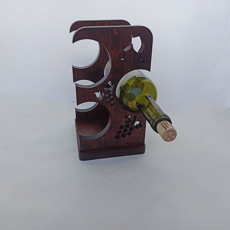 Wine Glass Rack Wooden - 層架/置物架/置物籃 - 木頭 咖啡色