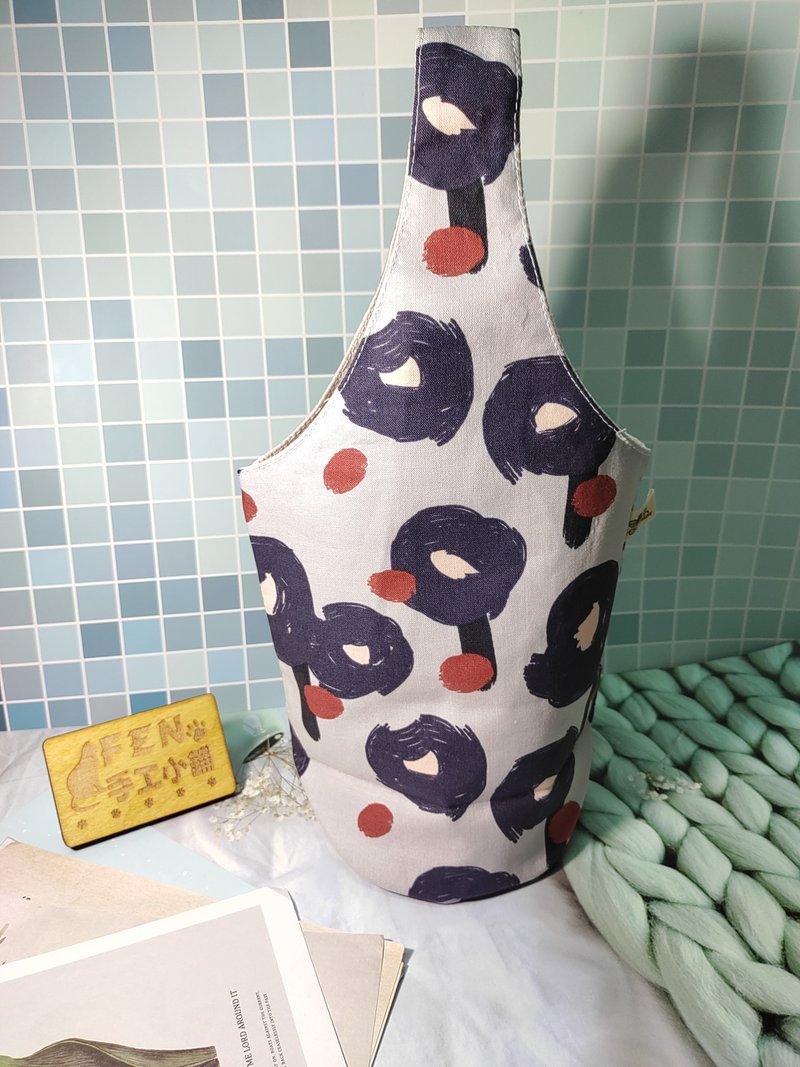 韓国ソフトコットンヒョウ柄-アイスカップバッグ-ドリンクバッグ-ケトルバッグ-アイスカップバッグ-手作り - ドリンク・カップホルダー - コットン・麻 