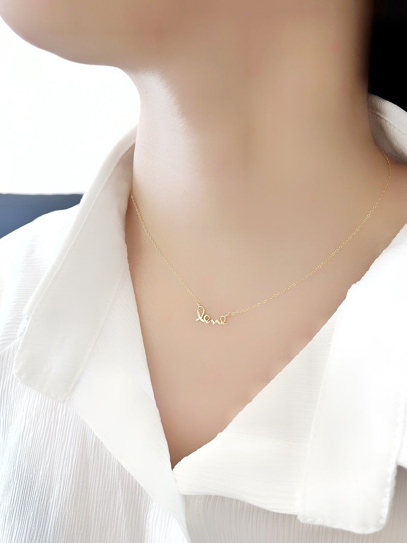 【Delicate Gift Box】Zircon Set Love Heart Thick Pendant 18KGF-Thumping #Love Love - Necklaces - Other Metals Gold