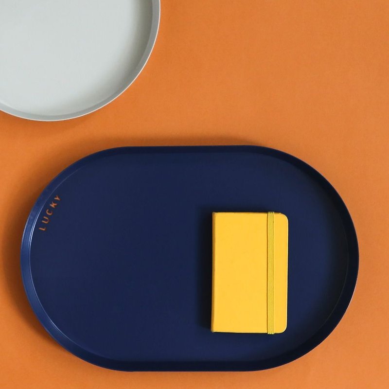 幾何創意桌面收納托盤-橢圓形-01海軍藍,E2D10591 - 居家收納/收納盒/收納用品 - 其他材質 藍色
