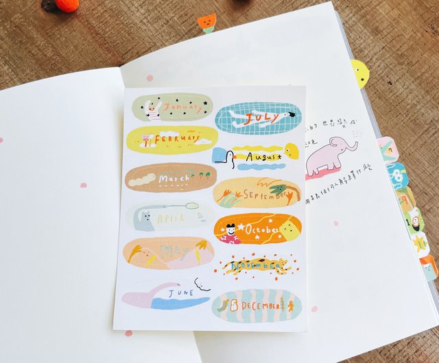 Day and Month Stickers