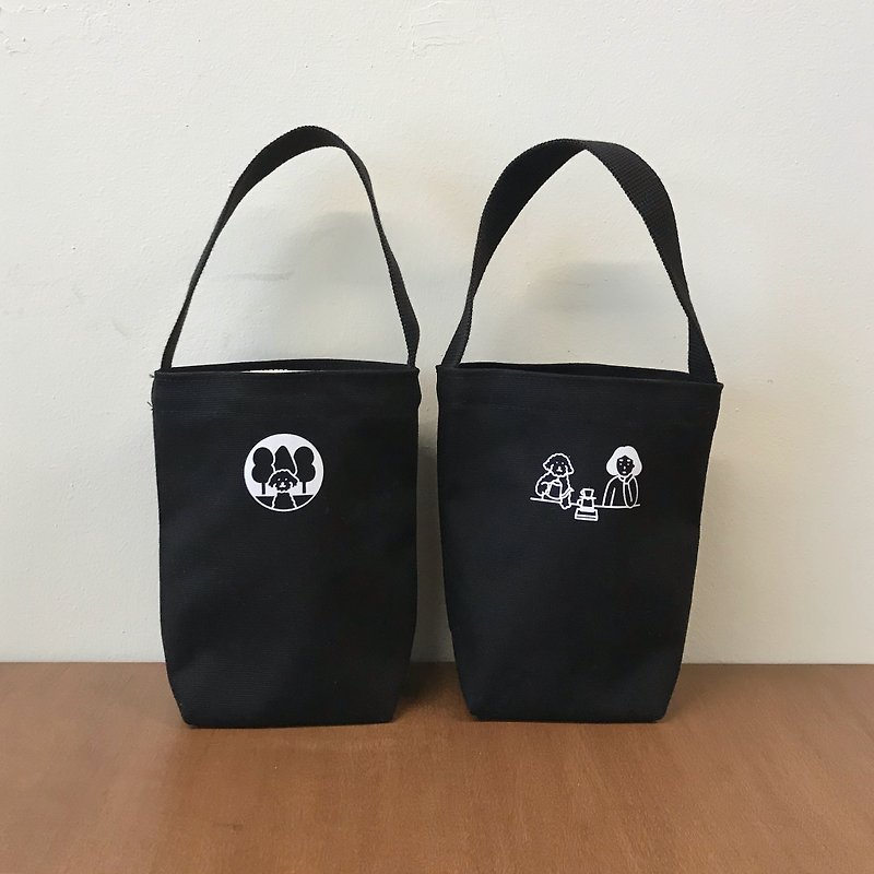 Tumbler bag (2types) - Other - Cotton & Hemp Black