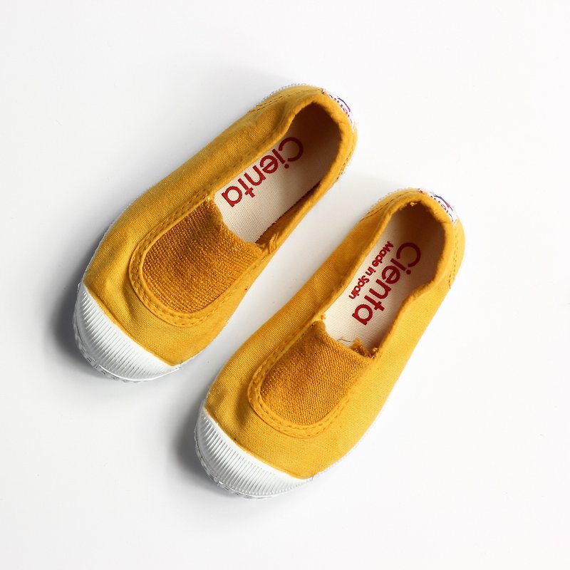 Spanish nationals CIENTA canvas shoes shoes size yellow mustard savory shoes 7599764 - รองเท้าเด็ก - ผ้าฝ้าย/ผ้าลินิน สีเหลือง