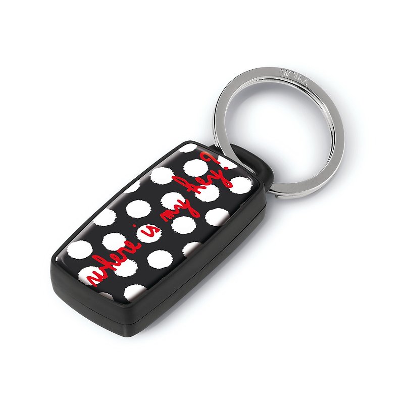 【Valentine's Day Gift】【Customized Gift】Key Detector (Dot) - ที่ห้อยกุญแจ - พลาสติก สีดำ
