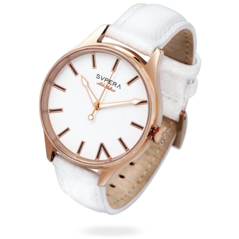 Stars New Series─ White Dawn/ Rose Gold| French Leather Strap & Metal Woven Strap - Women's Watches - Stainless Steel 