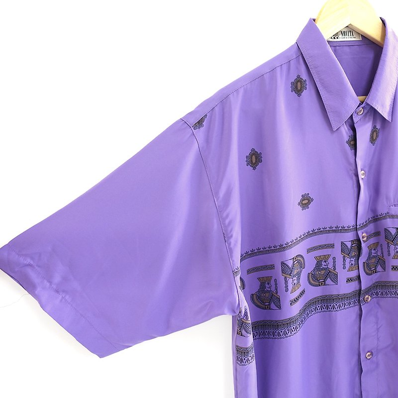 │Slowly│ Lao Qian - Vintage shirt │vintage. Vintage. - เสื้อเชิ้ตผู้ชาย - เส้นใยสังเคราะห์ หลากหลายสี