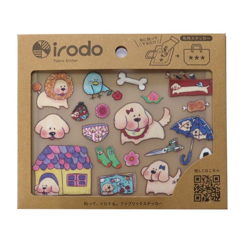 [irodo] Mainichi Inuken (non-iron transfer sticker for fabric) - Stickers - Other Materials Multicolor