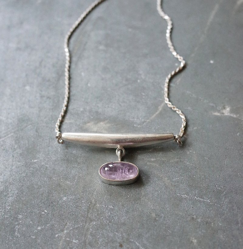 Corresponding to the heart chakra purple spodumene - Necklaces - Gemstone Pink