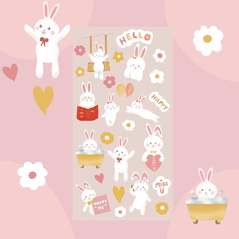 Digital sticker Rabbit illustration - 電腦手機桌布/貼圖/App 圖示 - 其他材質 
