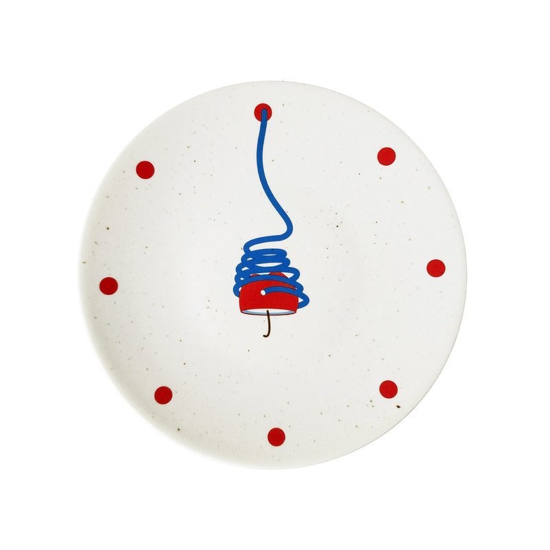 Apple Lighting_20.5cm Korean Tableware - 盤子/餐盤/盤架 - 瓷 白色