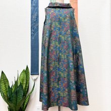 ハンドメイド紅型反物から作ったボートネックプリンセスラインワンピース&パゴダ日傘 紅型反物から作ったボートネックプリンセスラインワンピース