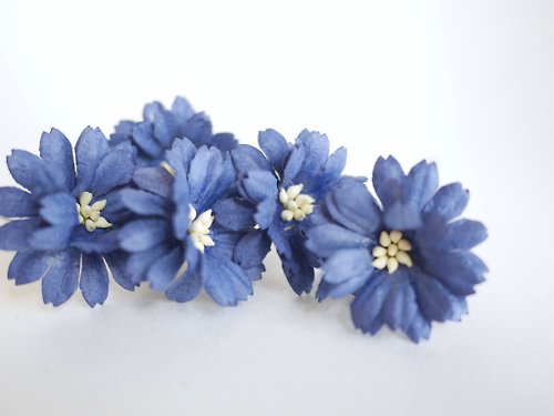 makemefrompaper Paper Flower, 25 pieces DIY small daisy flower size 4.5 cm., passion blue color