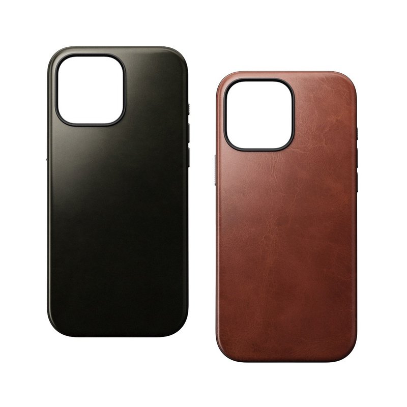 【NOMAD】Modern Horween leather protective case-iPhone 16 ProMax(6.9) - เคส/ซองมือถือ - หนังแท้ สีนำ้ตาล