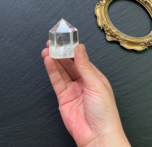 fitter 能量擺件-天然冰透彩虹白水晶能量柱 淨化 快速出貨 風水擺件