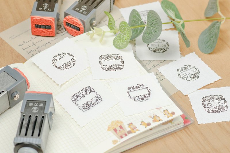 [Pre-order production] Fox daily payment stamp│Adjustable date stamp - Stamps & Stamp Pads - Other Materials Gray