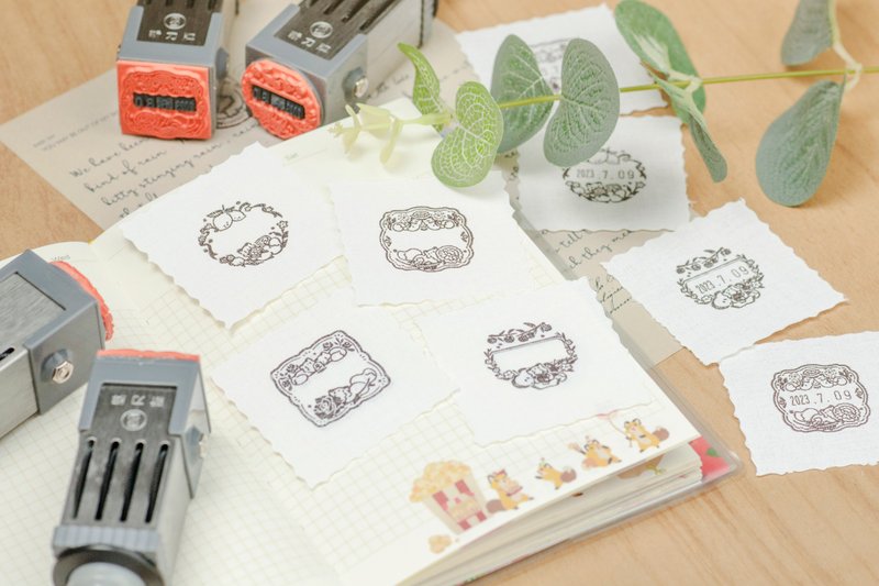 [Pre-order production] Fox daily payment stamp│Adjustable date stamp - ตราปั๊ม/สแตมป์/หมึก - วัสดุอื่นๆ สีเทา