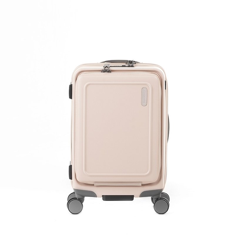 URBANITE | 34L 21inch 4 wheels TSA Lock Top Flip Cabin Suitcase - Nude - กระเป๋าเดินทาง/ผ้าคลุม - เส้นใยสังเคราะห์ สีกากี