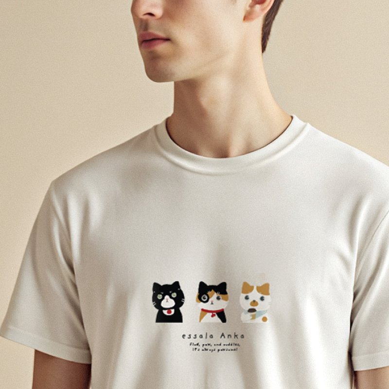Essala T-Shirt  Anka01 - 男 T 恤 - 棉．麻 白色
