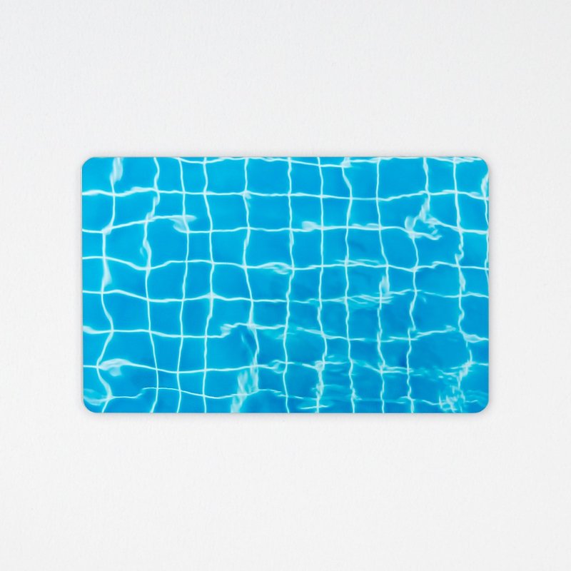 swimming pool / travel card / all-in-one card (text customized) - อื่นๆ - วัสดุอื่นๆ สีน้ำเงิน